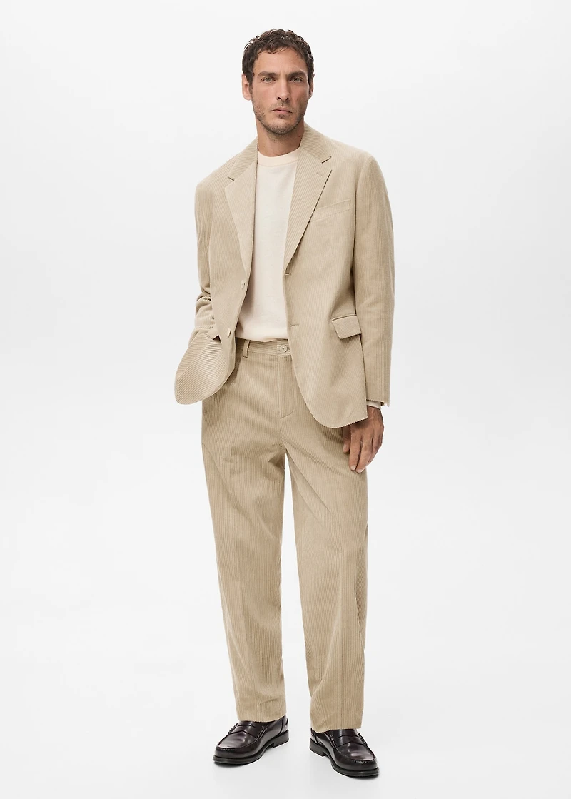 Corduroy regular-fit pants