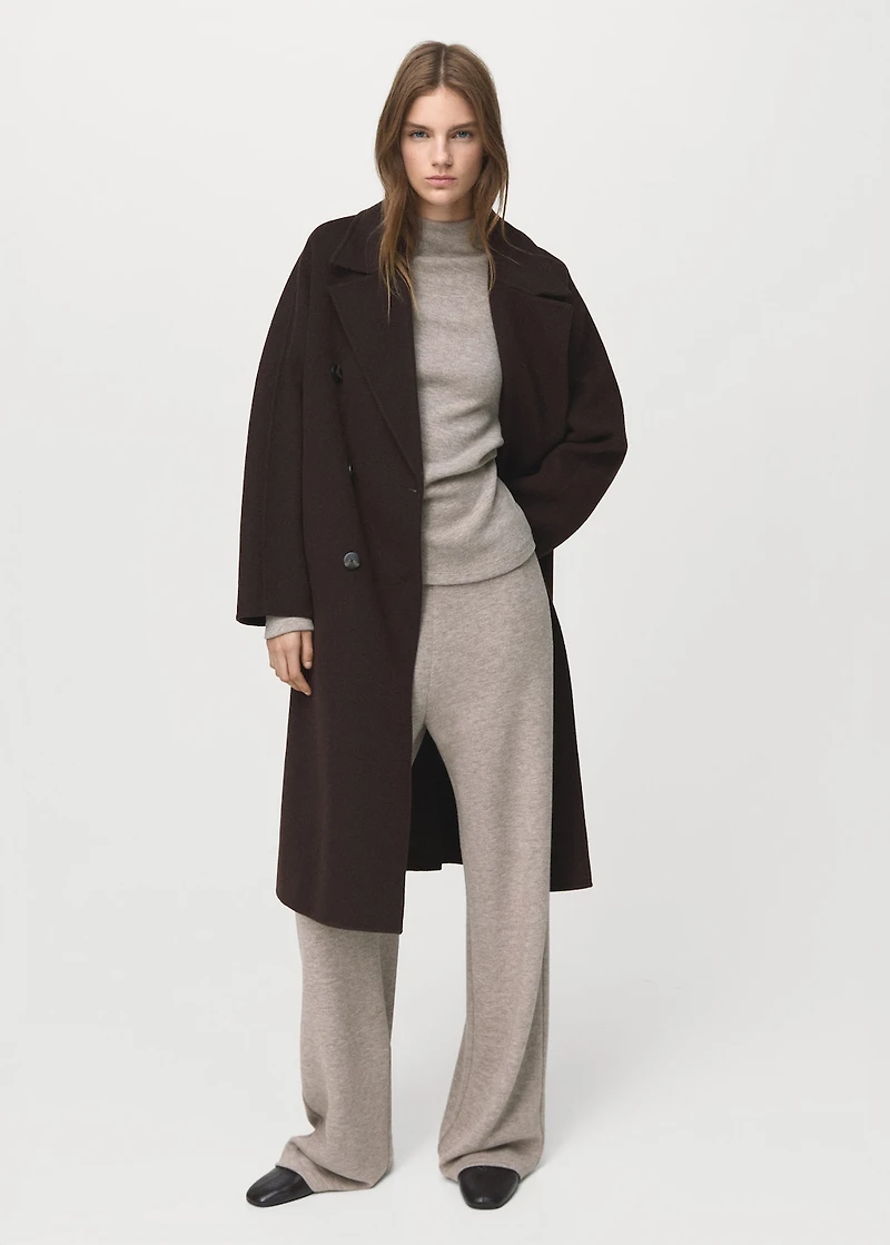 Fine-knit perkins-neck sweatshirt