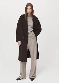 Fine-knit perkins-neck sweatshirt