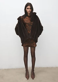 Paisley-print satin dress