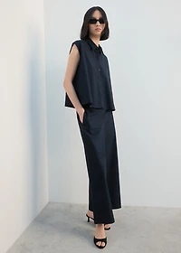 Sleeveless cotton shirt