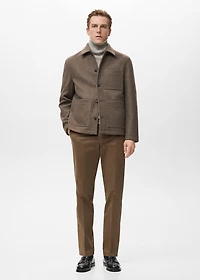 Wool coat with pockets