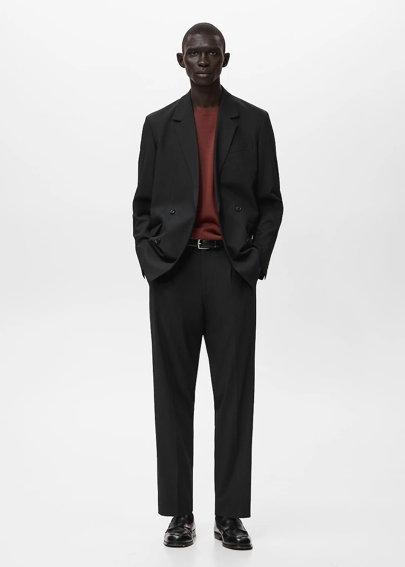 Boston regular-fit suit pants