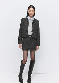 Flecked cotton-blend jacket