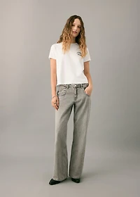 Embroidered short-sleeved t-shirt