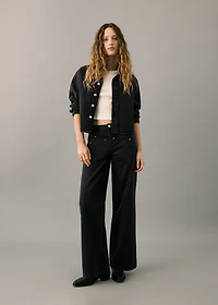 Denim shirt with studs