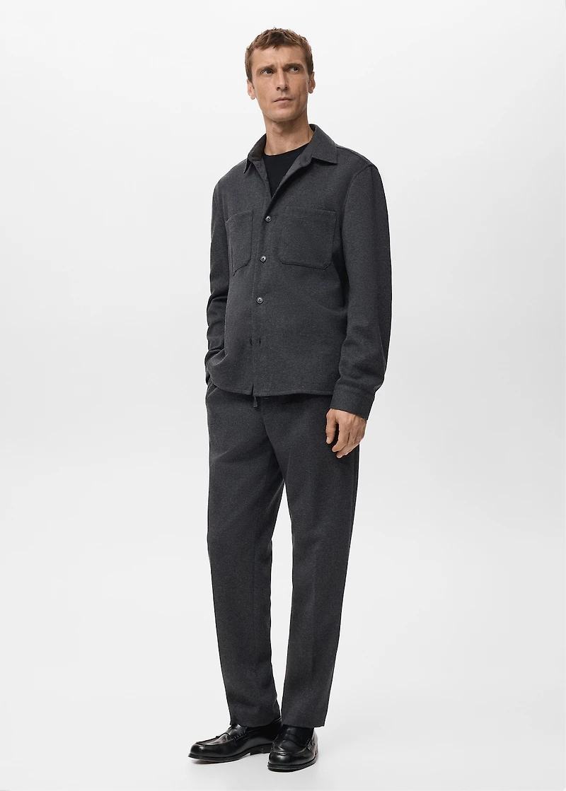 Flannel overshirt with pockets