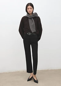 Straight-cut crop pants