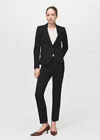 Fitted suit blazer