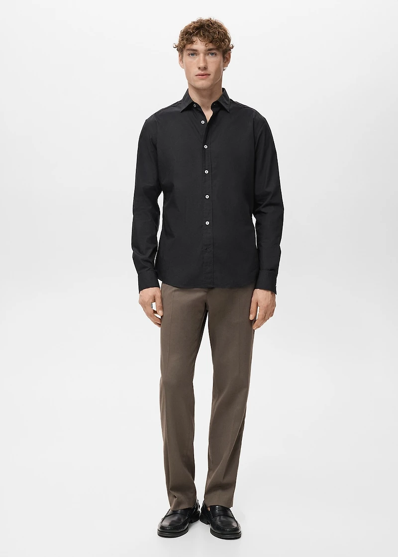 Regular-fit 100% cotton shirt