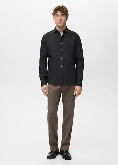 Regular-fit 100% cotton shirt