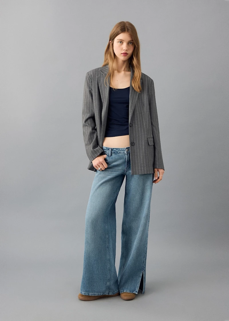 Pinstripe suit jacket