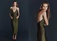 Fringed dress with low back