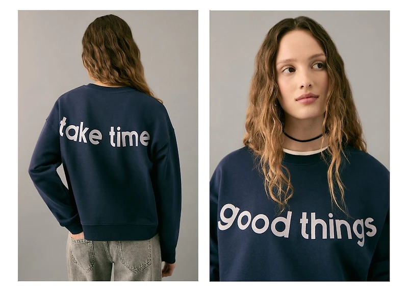 Glitter message sweatshirt