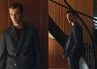 Turin 100% wool double-breasted suit jacket