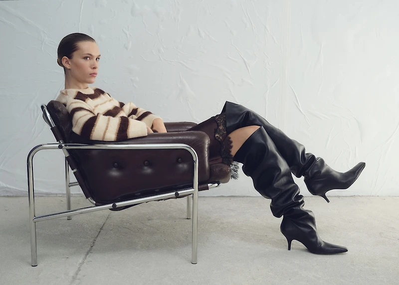 Knit striped sweater