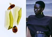 Mixed resin earrings