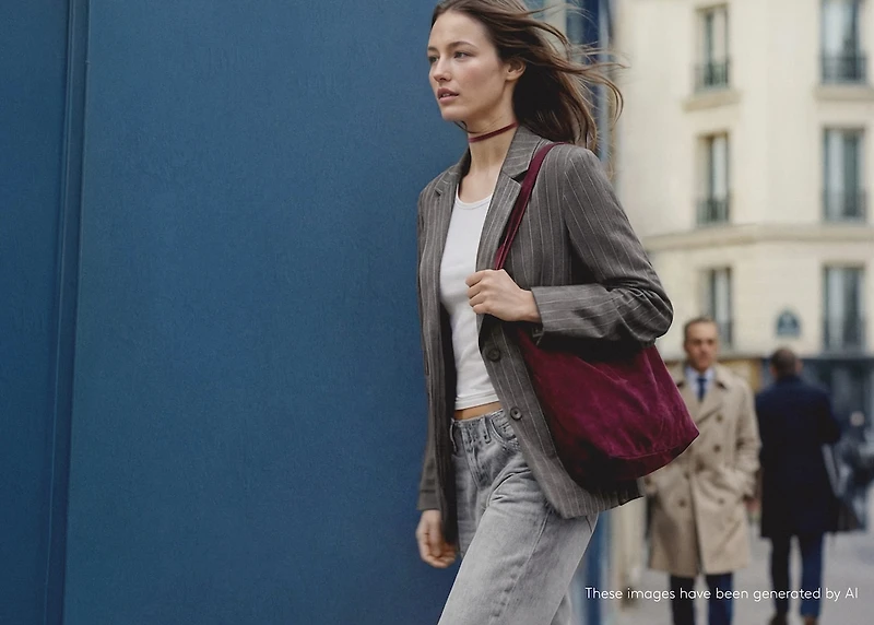 Pinstripe suit jacket