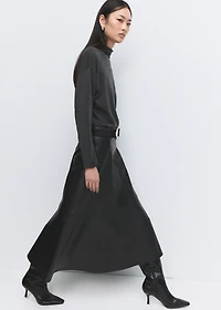 Draped turtleneck sweater