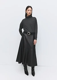 Draped turtleneck sweater