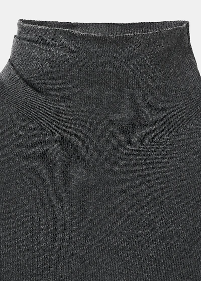 Draped turtleneck sweater