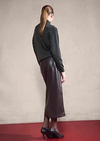 Draped turtleneck sweater