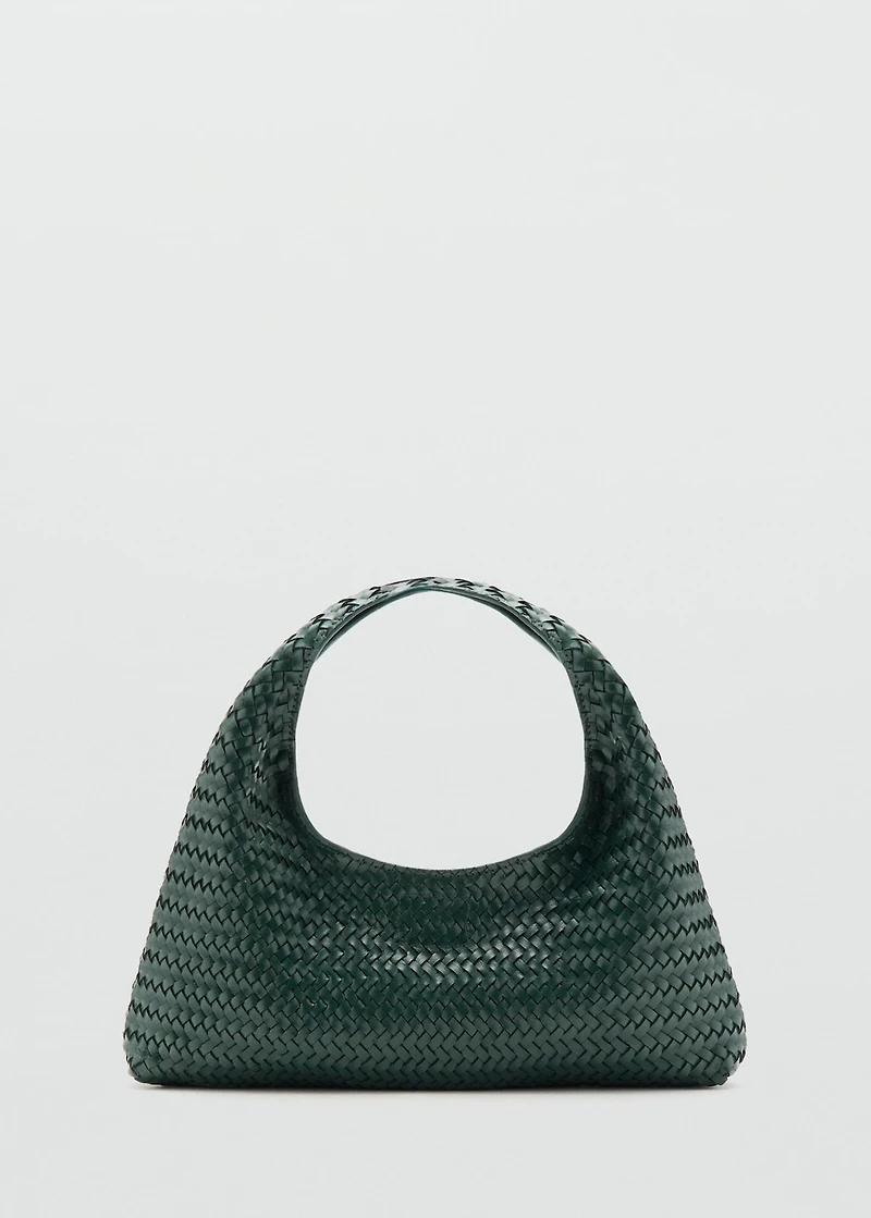 Mini braided leather bag
