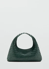 Mini braided leather bag