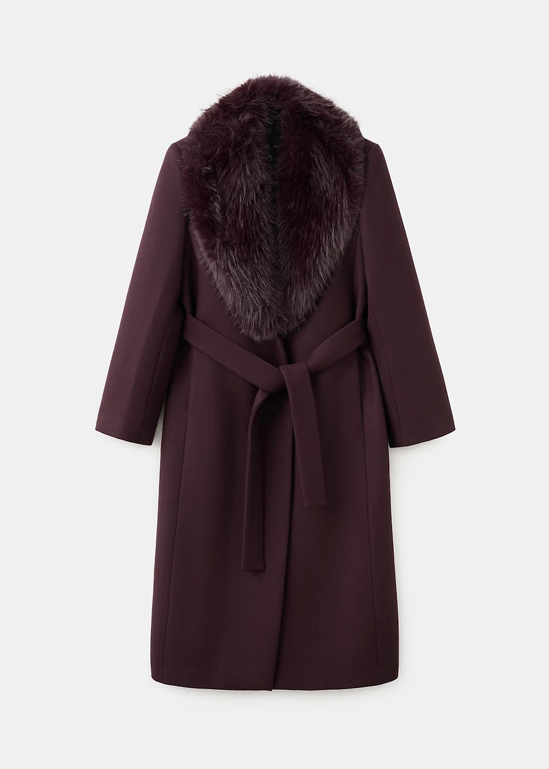 Manteco wool coat with fur collar