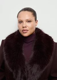 Manteco wool coat with fur collar