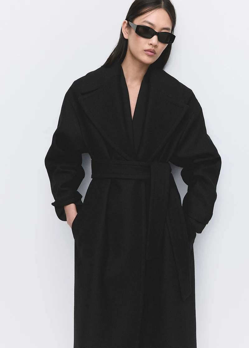 Manteco wool coat with belt