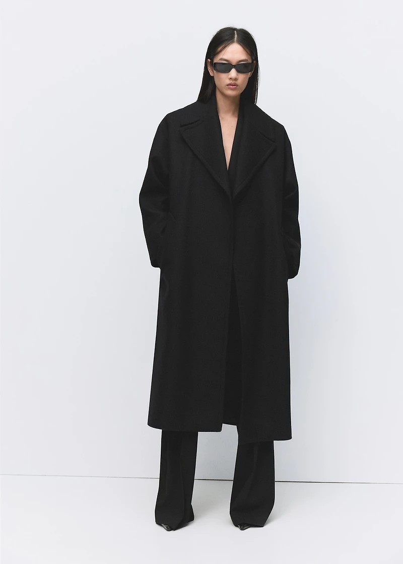Manteco wool coat with belt