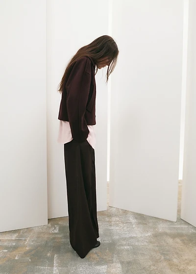 Wool jacket with shirt collar