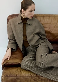 Houndstooth jacket with lapels