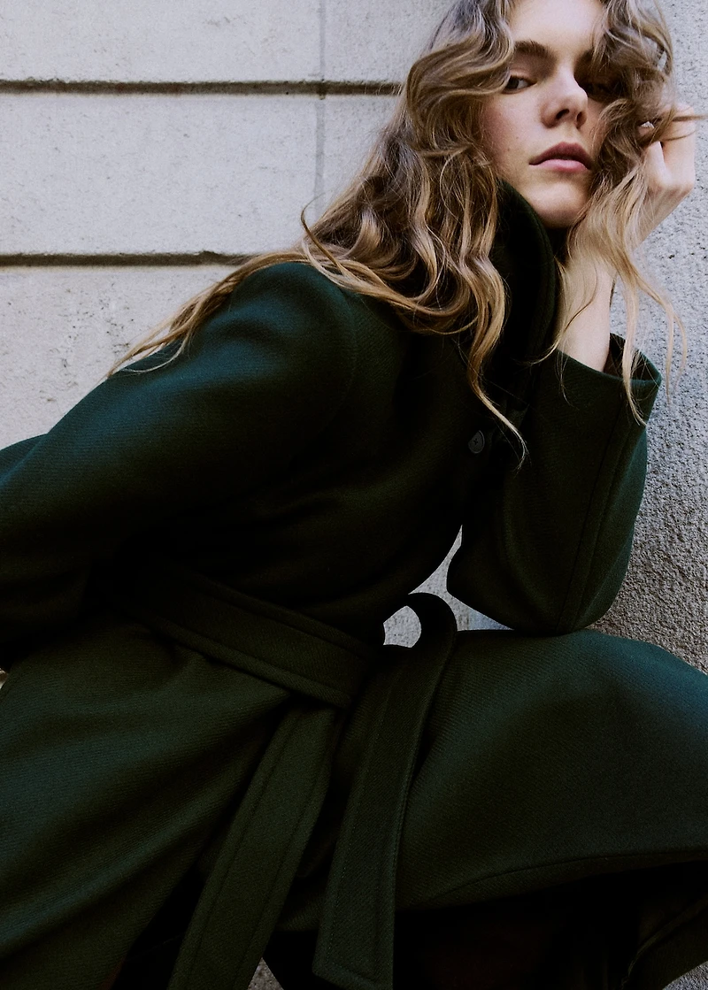 Manteco wool coat with belt