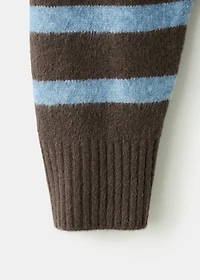 Oversized striped turtleneck sweater