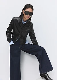 Low-rise wide-leg jeans