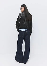 Low-rise wide-leg jeans