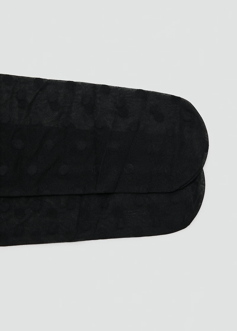 Polka-dot sheer stockings