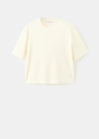 Short-sleeved wool sweater