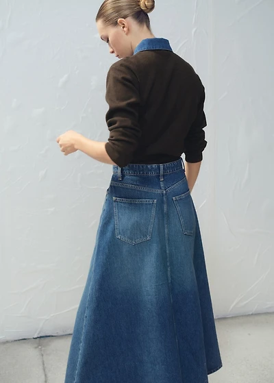 Combined shirt-collar sweater