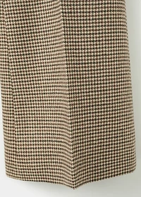 Houndstooth wool-blend trousers