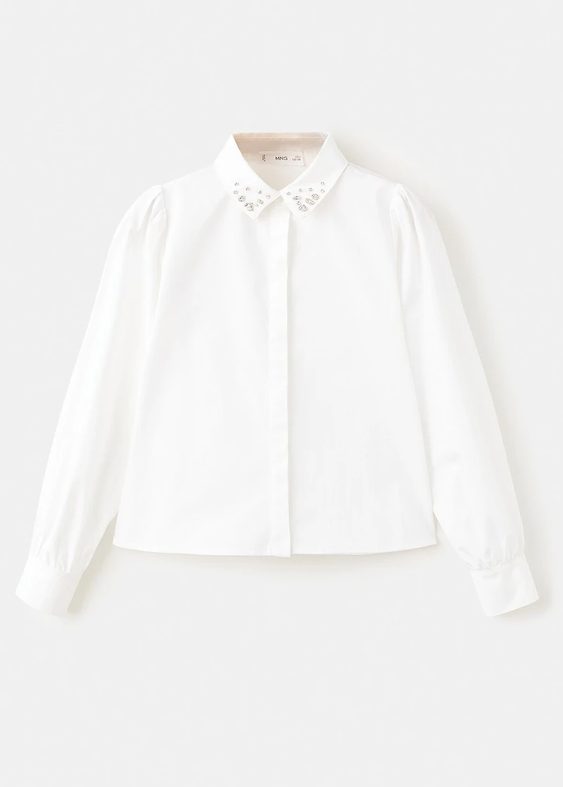Cotton shirt with embellishments