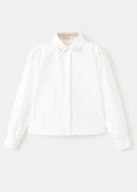 Cotton shirt with embellishments