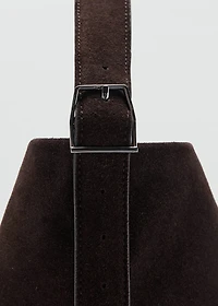 Suede shopper bag