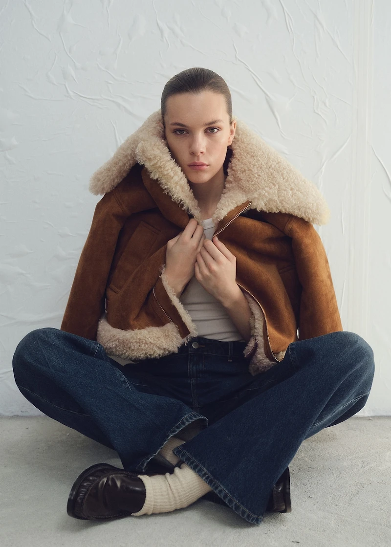 Double-faced shearling jacket