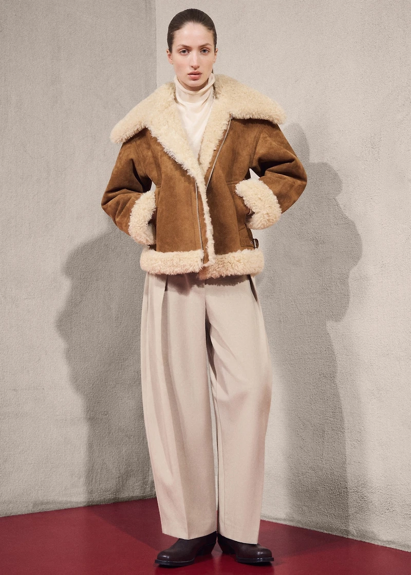 Double-faced shearling jacket