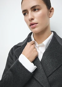 Handmade wool coat with belt