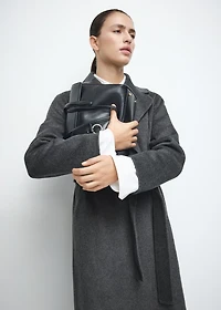 Handmade wool coat with belt