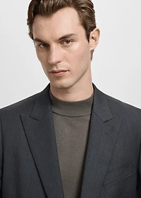 Turin 100% wool double-breasted suit jacket